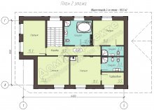 Проект дома ПД-034 План 2-го этажа